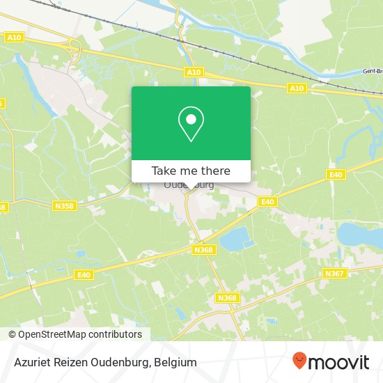 Azuriet Reizen Oudenburg map