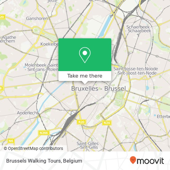 Brussels Walking Tours map
