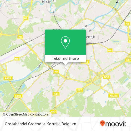 Groothandel Crocodile Kortrijk map