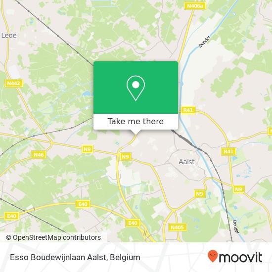 Esso Boudewijnlaan Aalst map