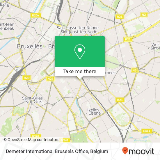 Demeter International Brussels Office map