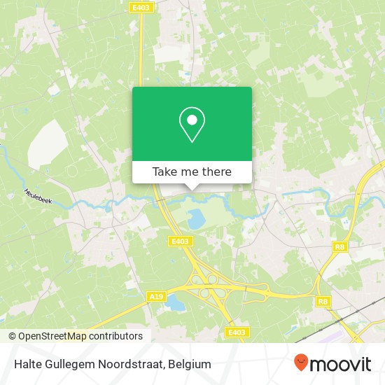 Halte Gullegem Noordstraat map