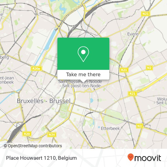 Place Houwaert 1210 map