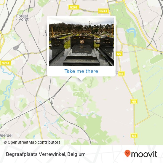 Begraafplaats Verrewinkel map