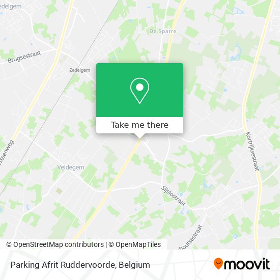 Parking Afrit Ruddervoorde map