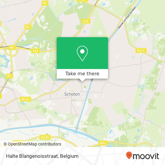 Halte Blangenoisstraat map