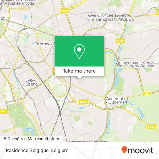 Résidence Belgique map