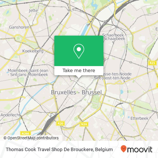 Thomas Cook Travel Shop De Brouckere map