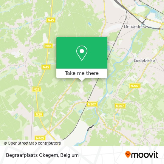 Begraafplaats Okegem map