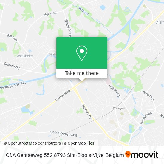 C&A Gentseweg 552 8793 Sint-Eloois-Vijve map