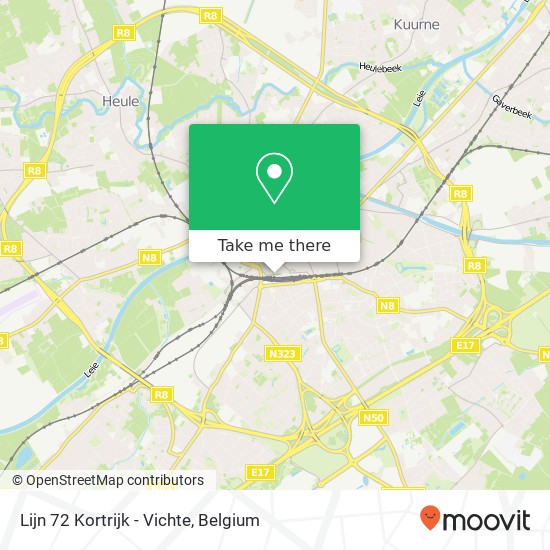 Lijn 72 Kortrijk - Vichte map