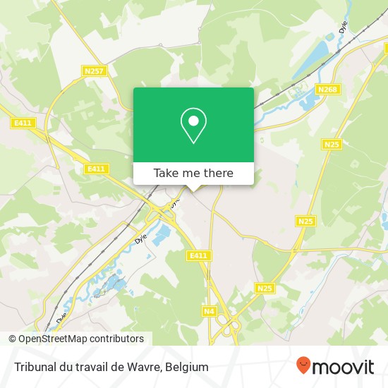 Tribunal du travail de Wavre plan