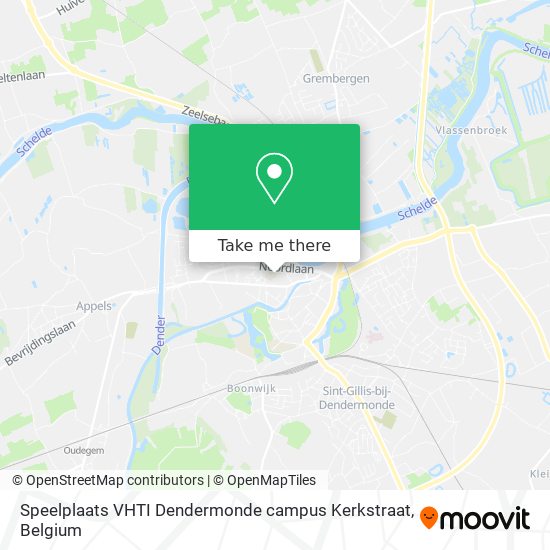 Speelplaats VHTI Dendermonde campus Kerkstraat map