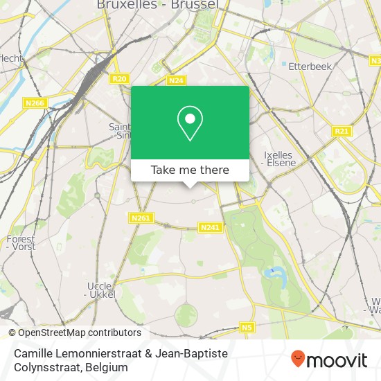 Camille Lemonnierstraat & Jean-Baptiste Colynsstraat map