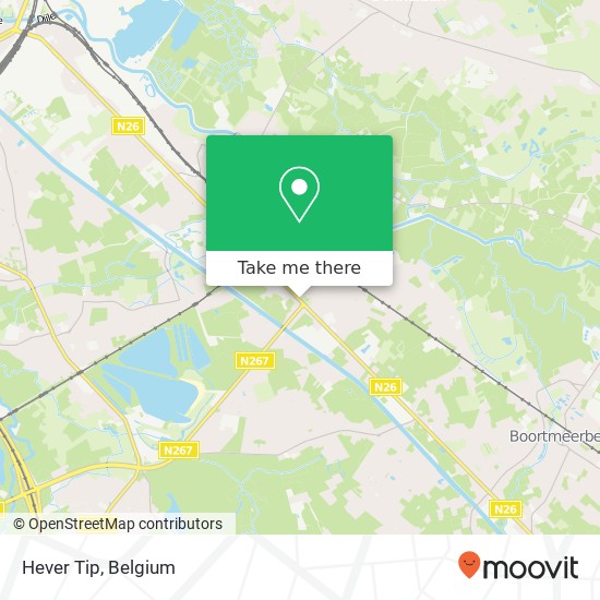 Hever Tip map