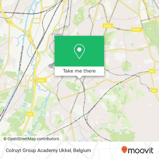 Colruyt Group Academy Ukkel map