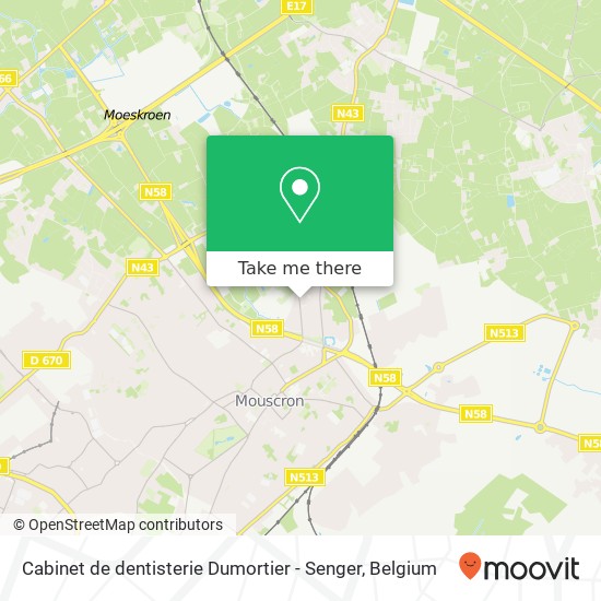 Cabinet de dentisterie Dumortier - Senger map