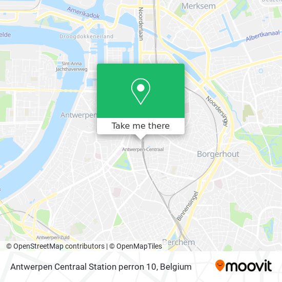 Antwerpen Centraal Station perron 10 map