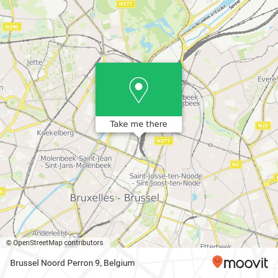 Brussel Noord Perron 9 map