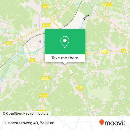 Halsesteenweg 49 map