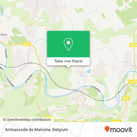 Ambassade de Malonne map