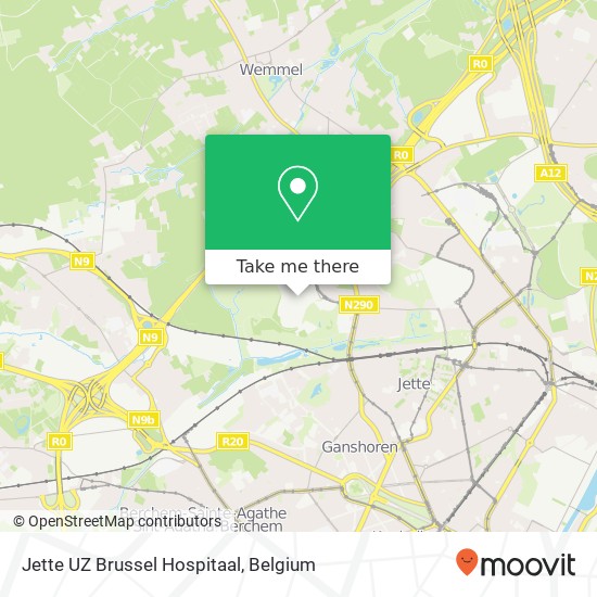 Jette UZ Brussel Hospitaal plan