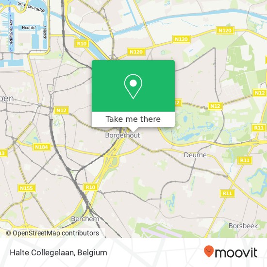 Halte Collegelaan map