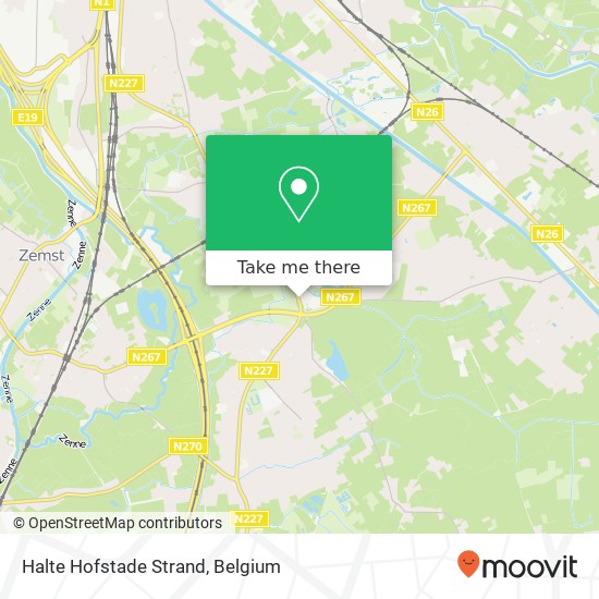 Halte Hofstade Strand map