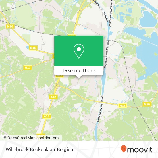 Willebroek Beukenlaan map