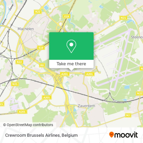Crewroom Brussels Airlines map