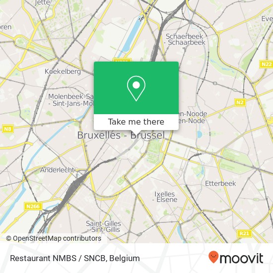 Restaurant NMBS / SNCB map