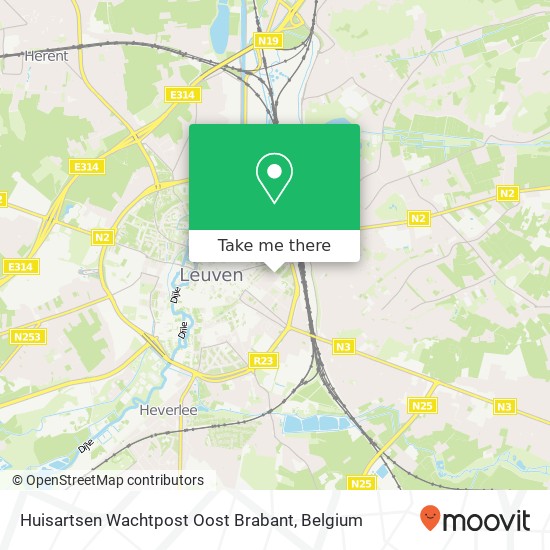 Huisartsen Wachtpost Oost Brabant map