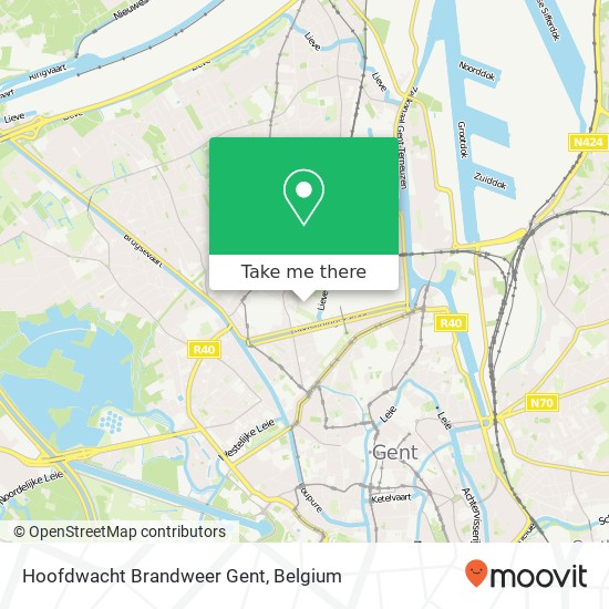 Hoofdwacht Brandweer Gent plan