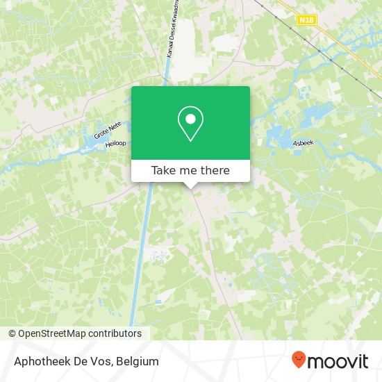 Aphotheek De Vos map