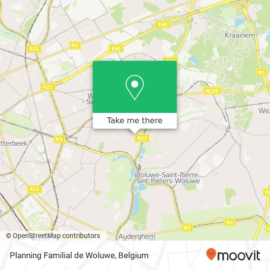 Planning Familial de Woluwe map