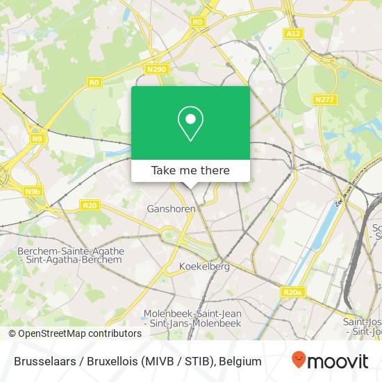 Brusselaars / Bruxellois (MIVB / STIB) map