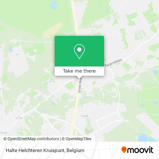 Halte Helchteren Kruispunt map