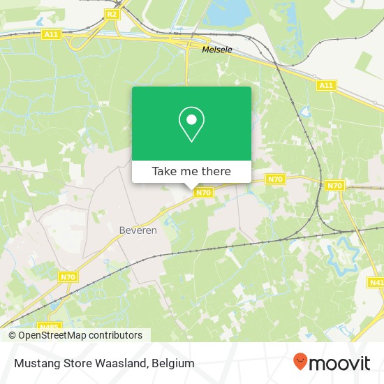 Mustang Store Waasland map