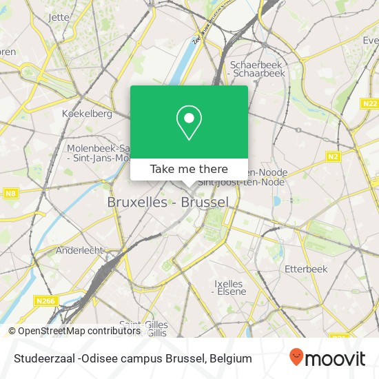 Studeerzaal -Odisee campus Brussel plan