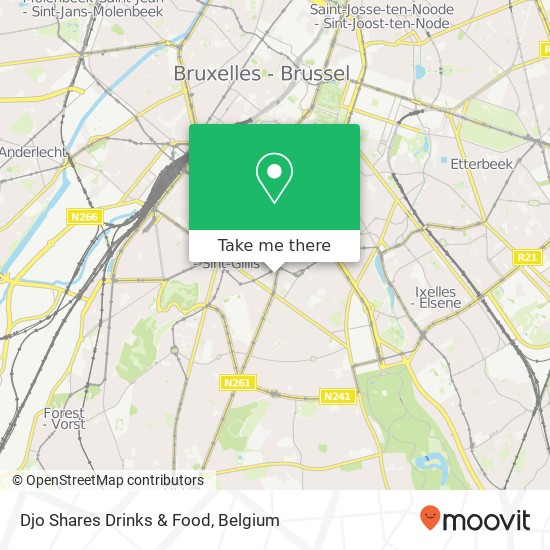 Djo Shares Drinks & Food map