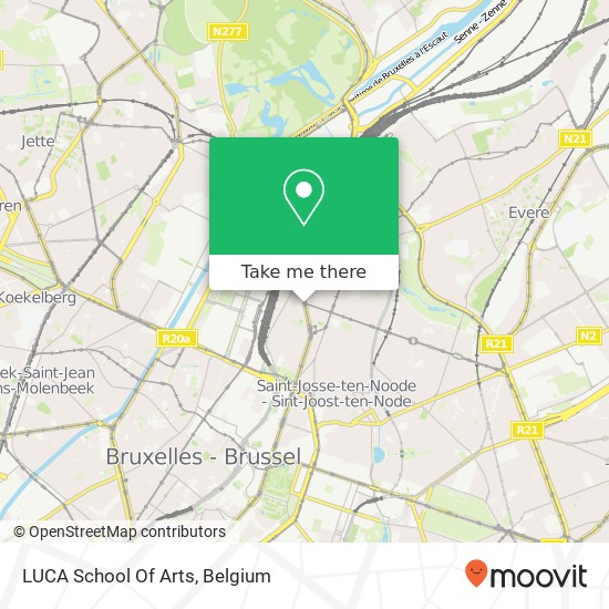 LUCA School Of Arts map