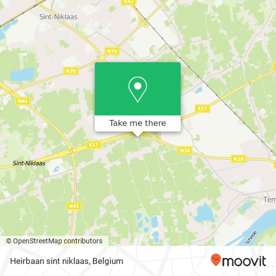 Heirbaan sint niklaas map