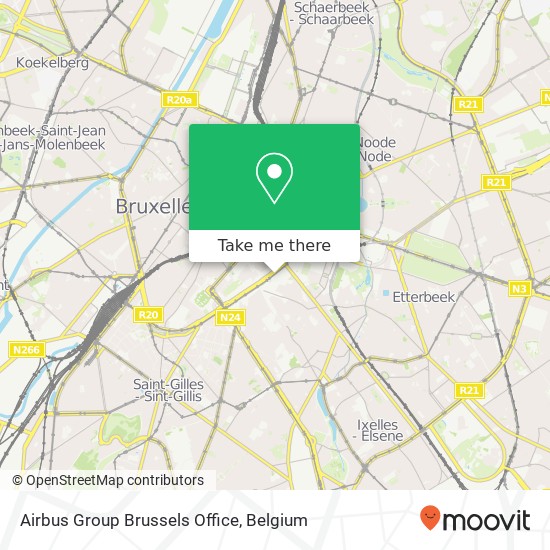 Airbus Group Brussels Office map