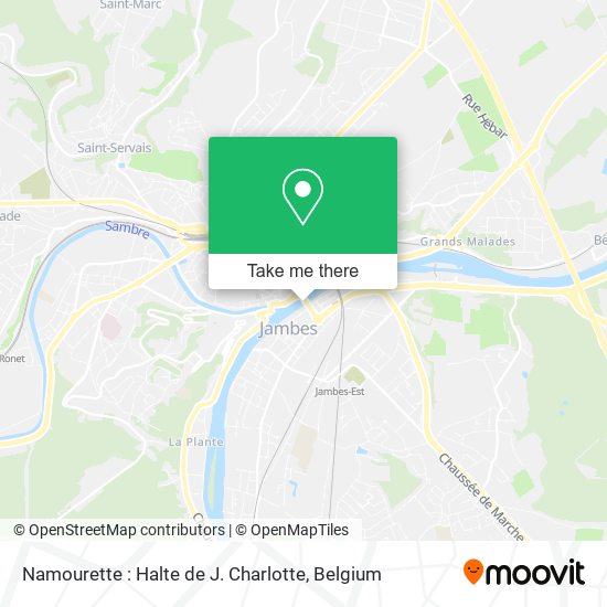 Namourette : Halte de J. Charlotte plan