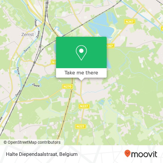 Halte Diependaalstraat map