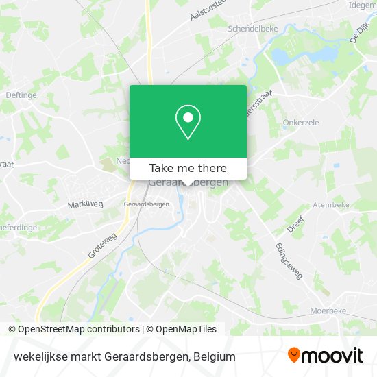 wekelijkse markt Geraardsbergen map