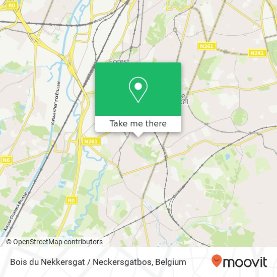 Bois du Nekkersgat / Neckersgatbos map