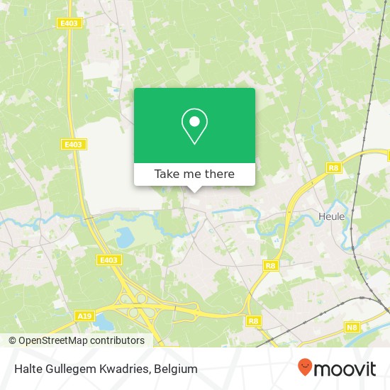 Halte Gullegem Kwadries map