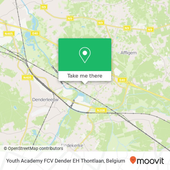 Youth Academy FCV Dender EH Thontlaan map