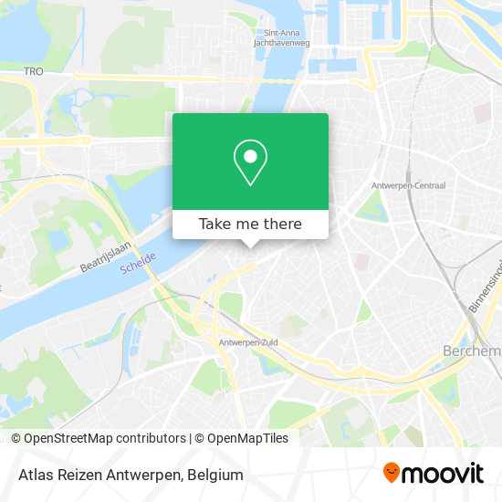 Atlas Reizen Antwerpen map